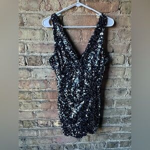 Zara Black Sequin Embellished Top